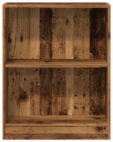 antik fa színű szerelt fa könyvespolc 60 x 24 x 76 cm