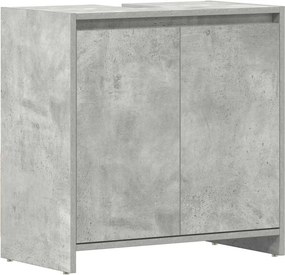 vidaXL betonszürke szerelt fa fürdőszobaszekrény 60 x 33 x 61 cm