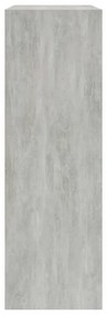 betonszürke szerelt fa könyvespolc 60 x 24 x 76 cm