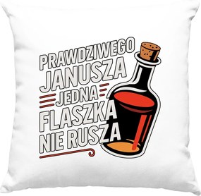 Jancsi és Flaska Humor párna, fehér