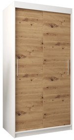 Ruhásszekrény 100 cm Toki (matt fekete + artisan tölgy). 1064791