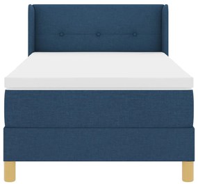 Boxspring Ágy Matrac Sedlival Kék, 100 x 200 cm, textil.