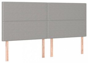 4 db világosszürke szövet fejtámla 80 x 5 x 78/88 cm
