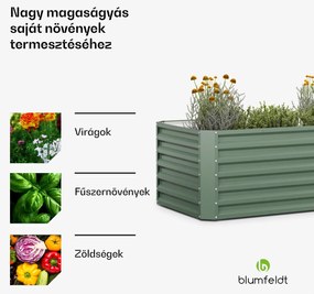 High Grow Straight, magaságyás, 180 x 60 x 90 cm, hullámos acéllemezből, könnyen összeszerelhető, rozsda- és fagyálló