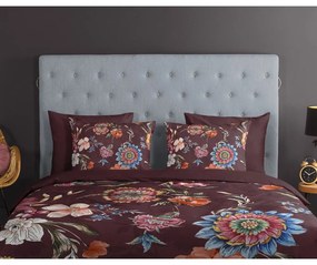 Borvörös egyszemélyes-hosszabbított pamut ágyneműhuzat 140x220 cm Madelief – Good Morning