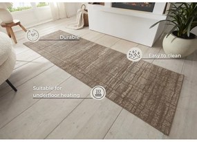 Barna-bézs futószőnyeg 80x200 cm Terrain – Hanse Home