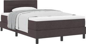 vidaXL Boxrugós ágy matracmal Sötét Barna 120 x 190 cm szövet