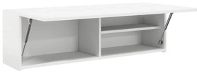 fehér szerelt fa fali fürdőszobaszekrény 100x25x30 cm