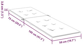 piros kockás nyugágypárna (75+105) x 50 x 4 cm