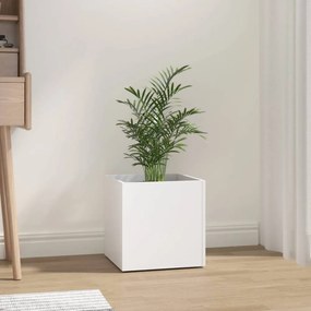 Fehér szerelt fa virágtartó 40 x 40 x 40 cm