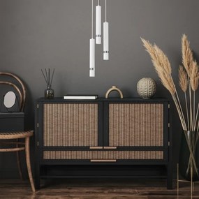 Csillár zsinóron JOKER 3xGU10/8W/230V fehér/fényes króm