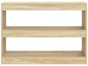 sonoma tölgy térelválasztó könyvszekrény 100 x 30 x 72 cm