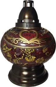 Mérleg Mécses Váza Karaffa Piros-Arany Szív "szeretlek Emlékszem"