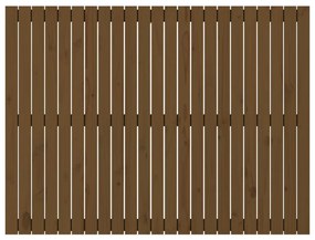 mézbarna tömör fenyőfa fali fejtámla 146,5x3x110 cm
