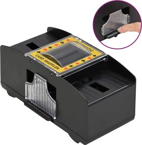 vidaXL fekete automatikus kártyakeverő 2 csomaghoz