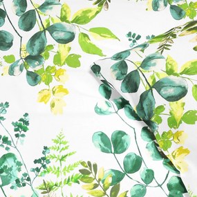 Goldea pamut ágyneműhuzat - eucalyptus 140 x 200 és 70 x 90 cm