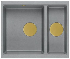 gránit mosogató Logan 150 Grey Metallic