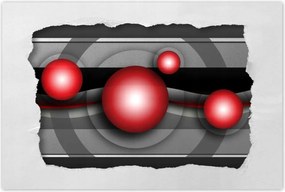 Poszterek 60x40 Piros gömbök Absztrakt