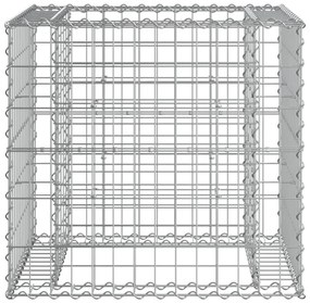 tömör impregnált fenyőfa kerti pad gabion kosárral