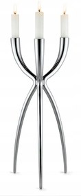 Philippi Copic Háromágú gyertyatartó Ezüst fényes