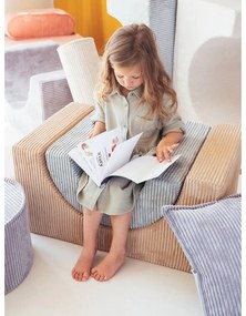 Világosbarna kordbársony habszivacs játszótér 3 db-os magasság 37 cm 75x49 cm Rainbow Montessori – Wigiwama