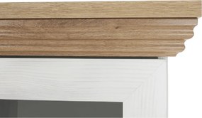 vitrines szekrény, északi sosna/vadtölgy, ROYAL W2D