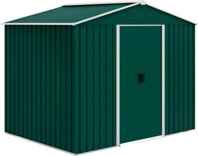 Outsunny Kertiszerszám Tároló 3.6 m² 236x174x190 cm 2 Csúszóajtóval, Dőlt Tetővel és 4 Ablakkal Teraszra | Aosom
