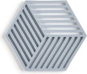 Hexagon szürkéskék szilikonos edényalátét - Zone