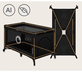 Lionelo - Utazóágy STEFI fekete karbon