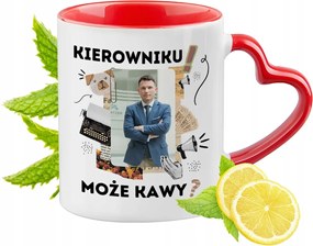 Sławomir Mentzen Piros Bögre Szív Alakú Füllel Ajándék