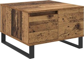 vidaXL Dohányzóasztal fiókkal Öreg fa 55 x 55 x 36,5 cm Faanyag