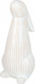 Húsvéti nyuszi figura porcelán krém csíkos 22cm 1db