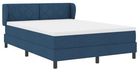 Boxspring Ágy Mattal Kék 140x190 cm Szövet