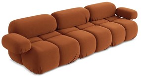 Narancssárga bársony moduláris kanapé 285 cm Lokua – Makamii