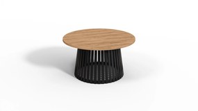 Abel dohányzóasztal 58 cm tölgy craft – modern kerek dohányzóasztal a nappaliba