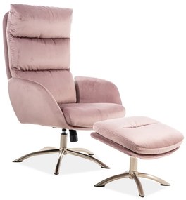 Monroe Velvet fotel, rózsaszín / arany