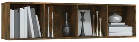 füstös tölgy színű szerelt fa könyv-/TV-szekrény 143x30x36 cm