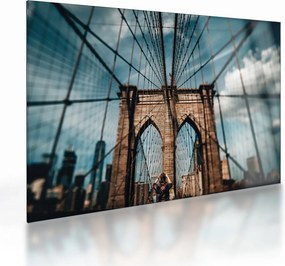 Kép - Brooklyn Bridge (üvegen) (70x50 cm)