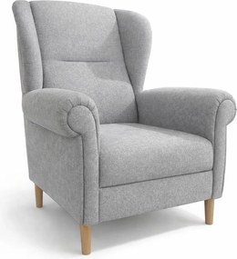 Világosszürke füles fotel Swan – Ropez