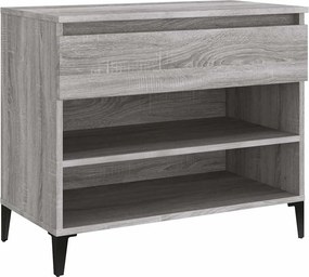 vidaXL szürke sonoma színű szerelt fa cipősszekrény 70x36x60 cm
