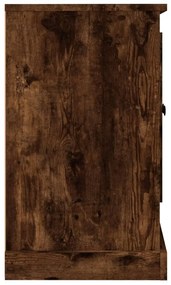 füstös tölgy színű szerelt fa tálalószekrény 100x35,5x60 cm