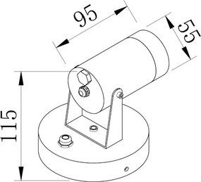MAYTONI O025WL-01B SCOPE Modern Kültéri Fali Lámpa Fekete GU10 IP65