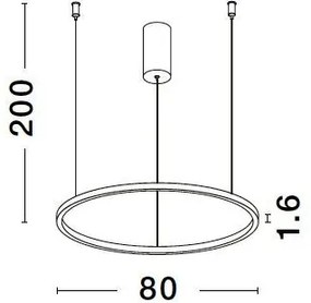 Függeszték Arany TARQUIN NOVA LUCE 9345606
