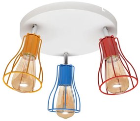 Spotlámpa TUBE II 3xE27/15W/230V narancssárga/kék/piros