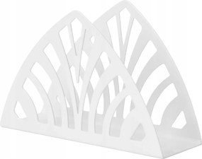 Szalvétatartó, fehér, fém