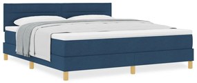 Box Spring Ágy matraccal Kék 180x200 cm Szövet