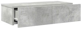 Falipolc fiókokkal betonszürke 60x26,5x15 cm műszaki fa