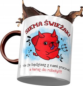 Bordó üdvözlő bögre Munkahelyi üdvözlő bögre fényképes nyomtatással