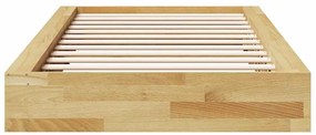 ágykeret matrac nélkül 80x200 cm tömör fa tölgyfa