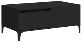 Fekete szerelt fa dohányzóasztal 90x50x36,5 cm